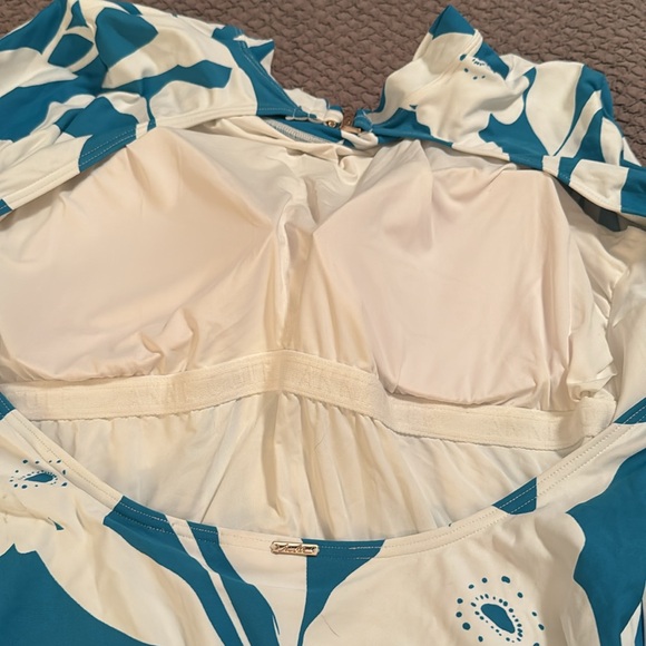 Anne Cole rash guard swimsuit with open back and high neck size 14. NWOT - Picture 12 of 12